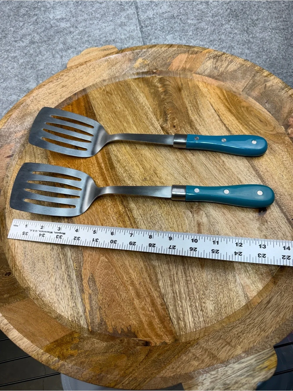 Pioneer Woman Teal Spatula Set Farmhouse Kitchen Turners